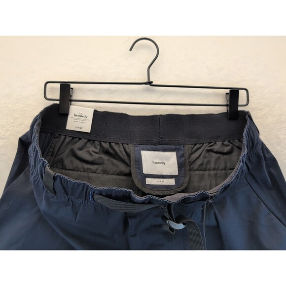 Kennedy Denim Co Belted Cargo Pants Drawstring Ankles Navy Blue NWT Size Large - Picture 10 of 15